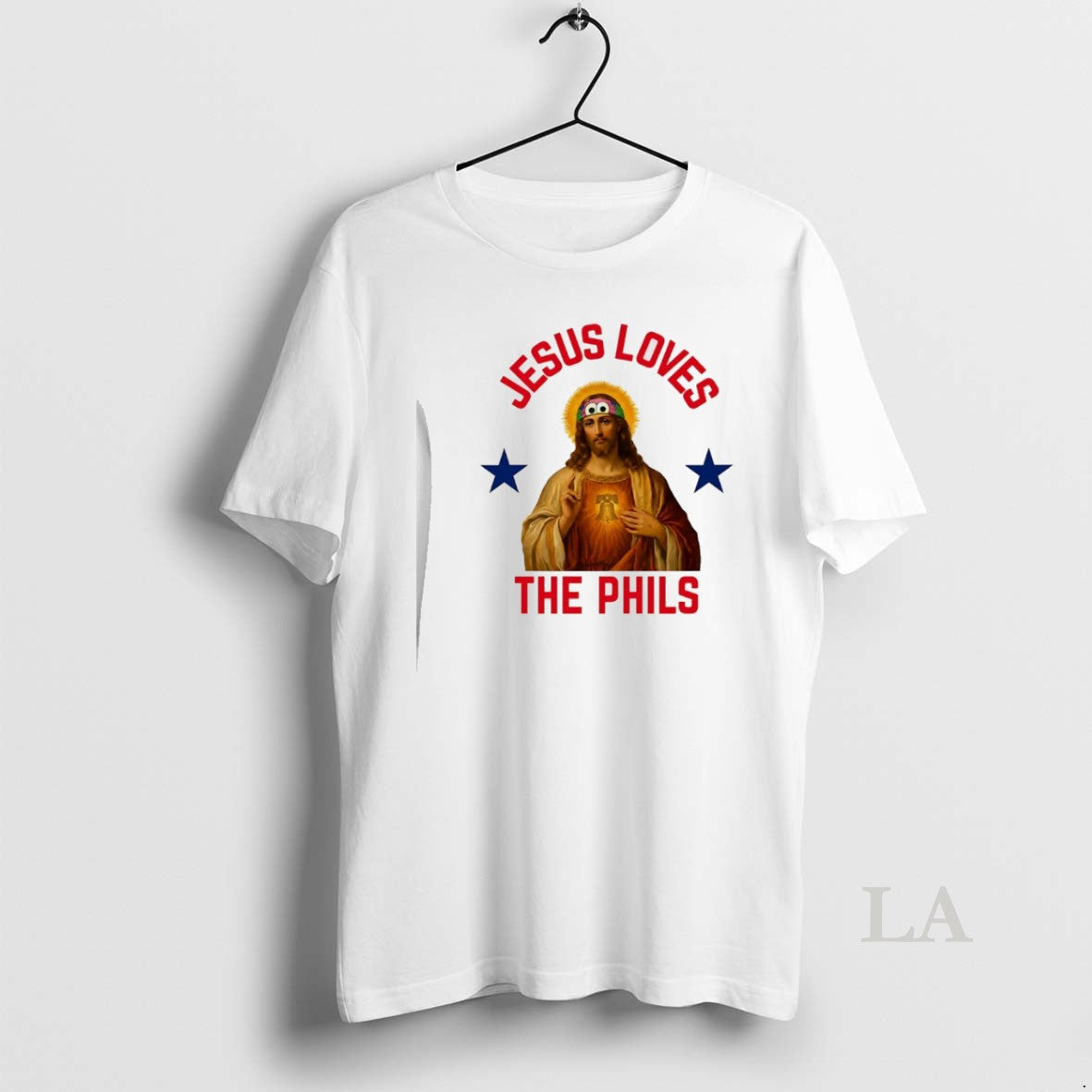 Original Jesus Loves The Phils Heart Bell Philadelphia Phillies