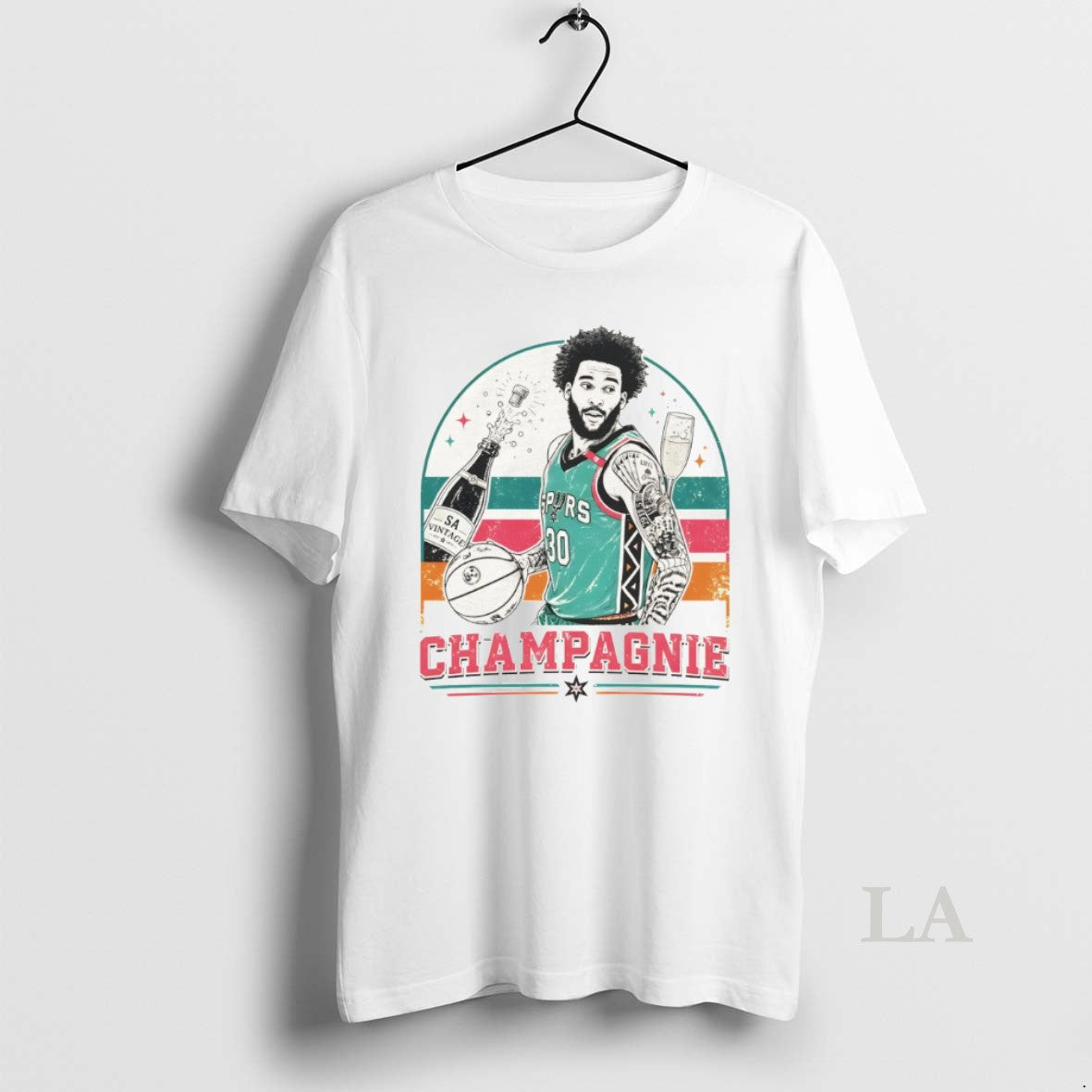 Original Julian Champagnie San Antonio Spurs Basketball Champagnie 90s Style