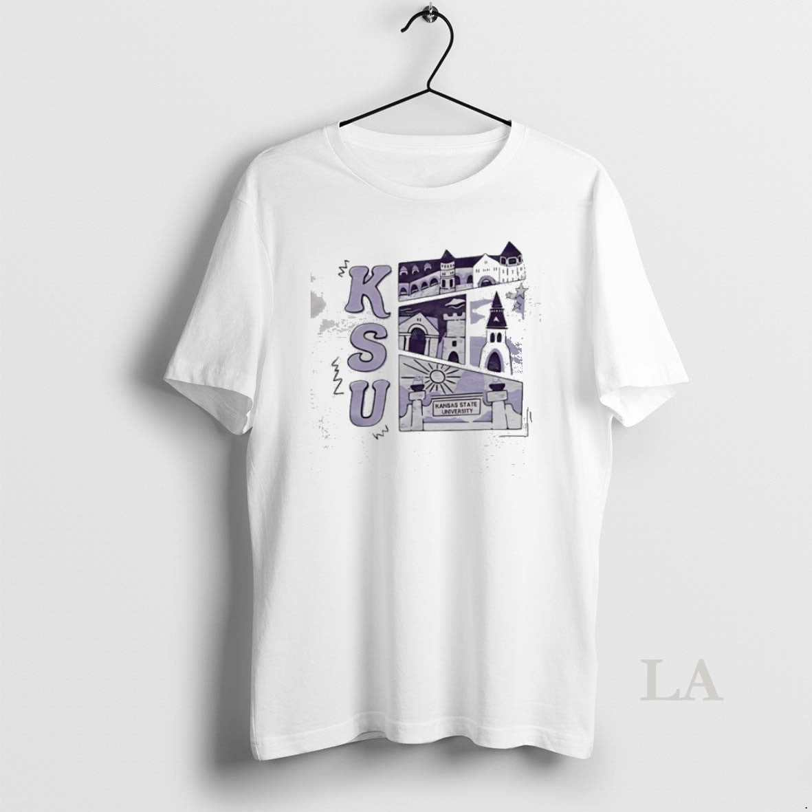 Original Ksu Kansas State University Campus Buildings And Landmarks Sketch