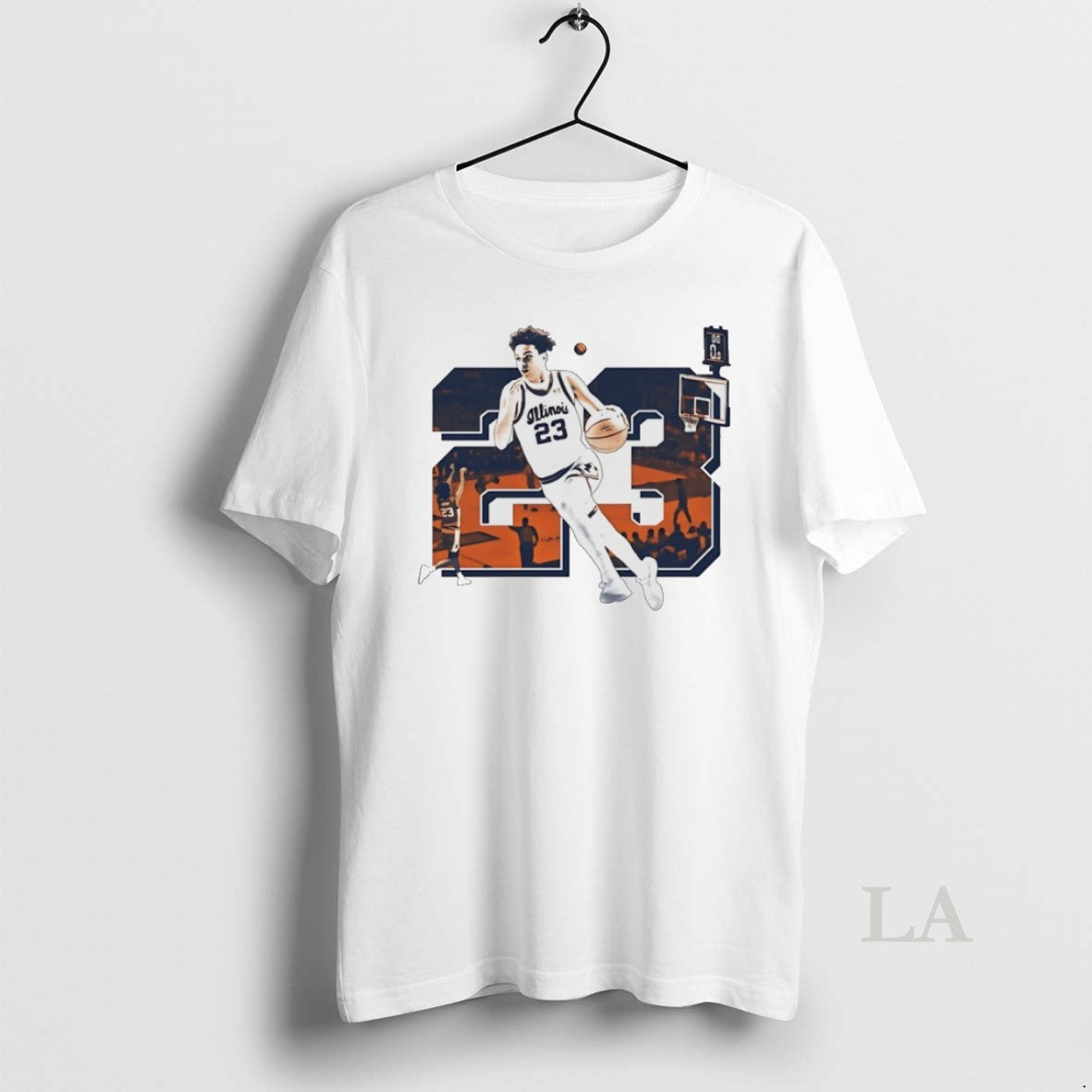 Original Keaton Wagler 23 Illinois Fighting Illini Basketball Vintage
