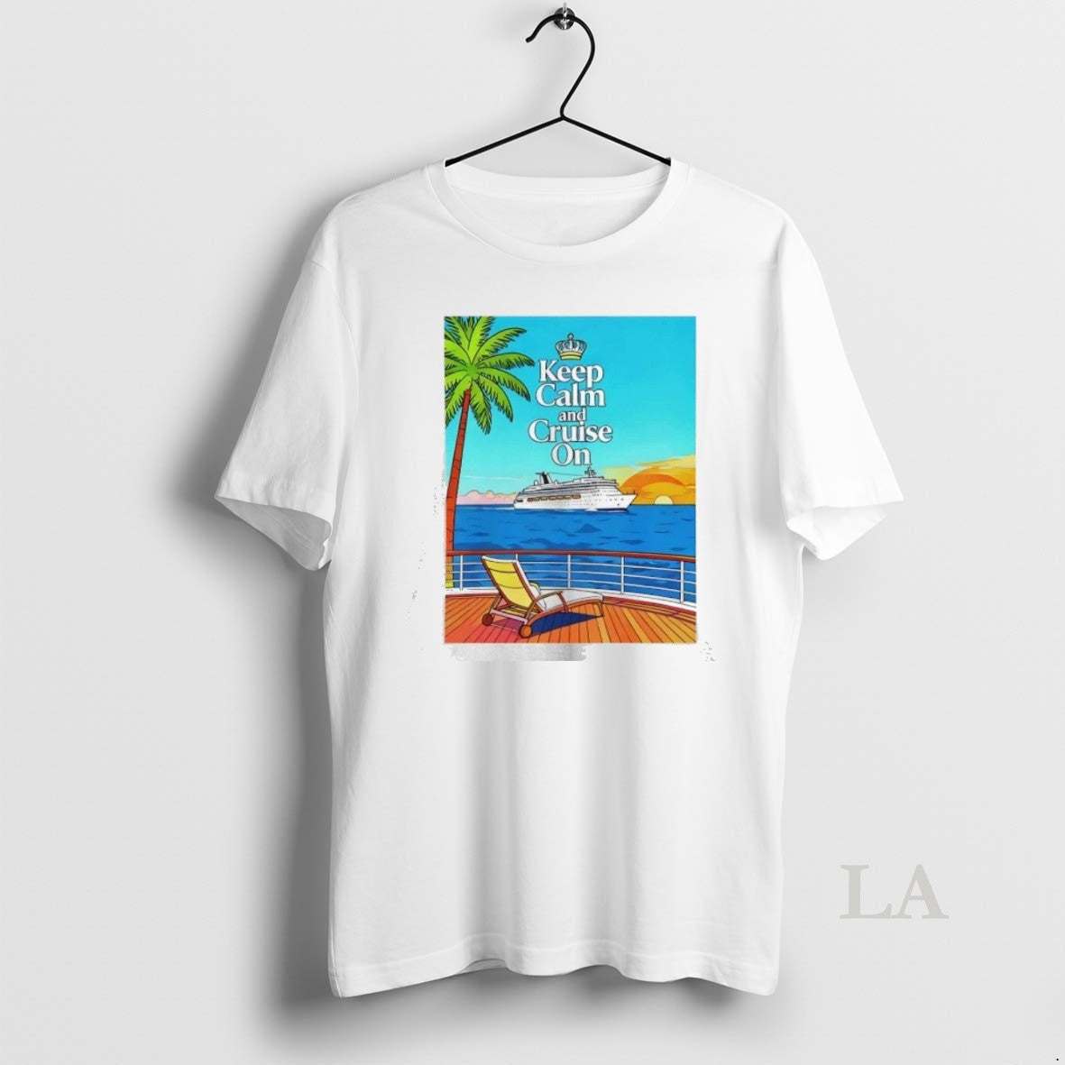 Original Keep Calm And Cruise On Cruise Ship Sunset