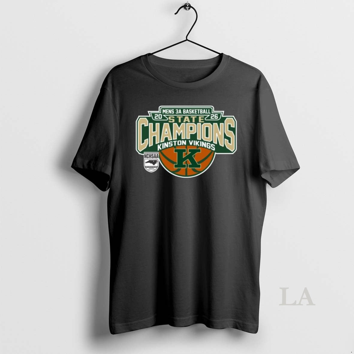 Original Kinston Vikings 2026 Mens 3a Basketball State Champions Long Sleve