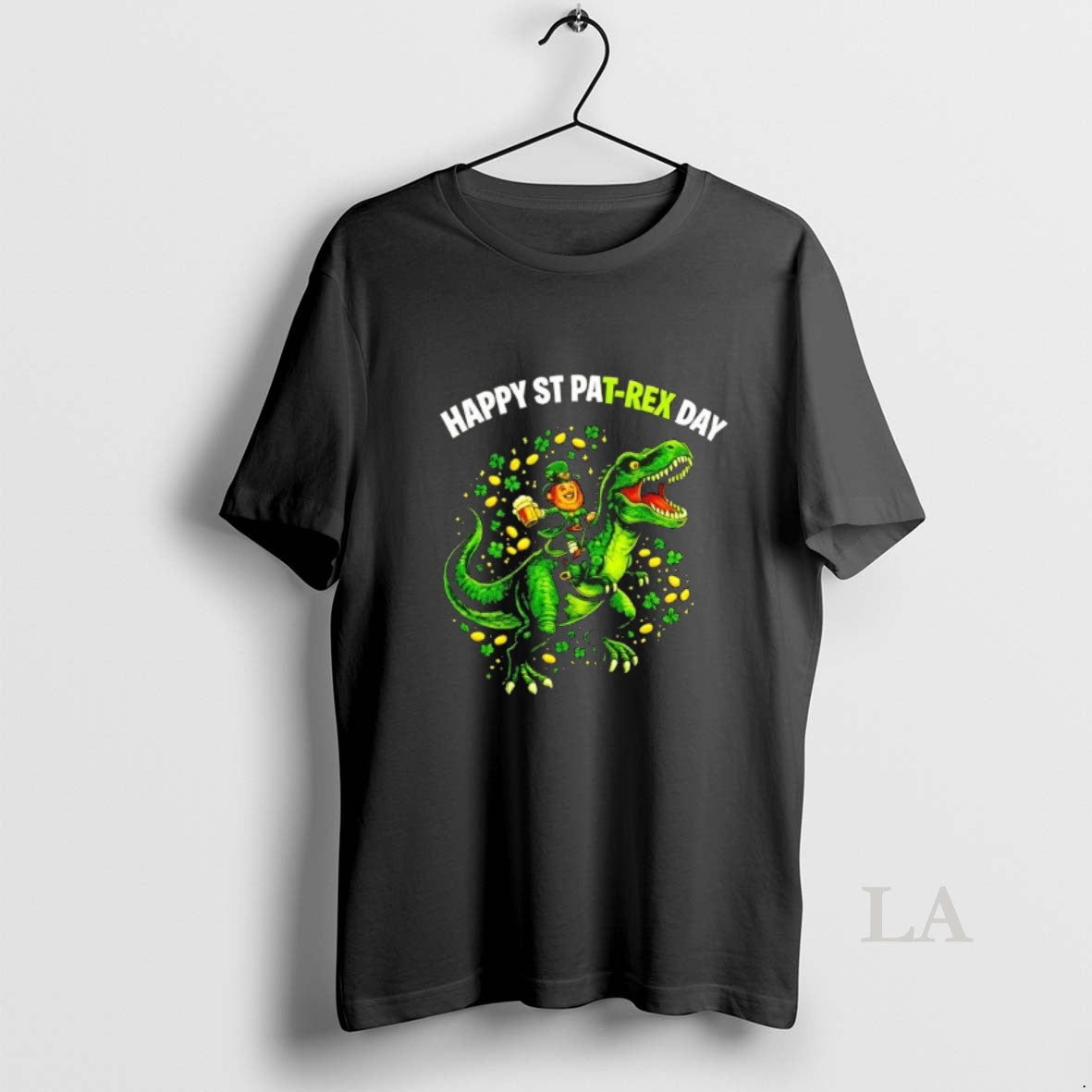 Original Leprechaun Riding Dino Happy Pat Rex Day T Rex