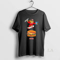 Original Lion Skateboarding And Holding Checkered Flag Marathon Burger