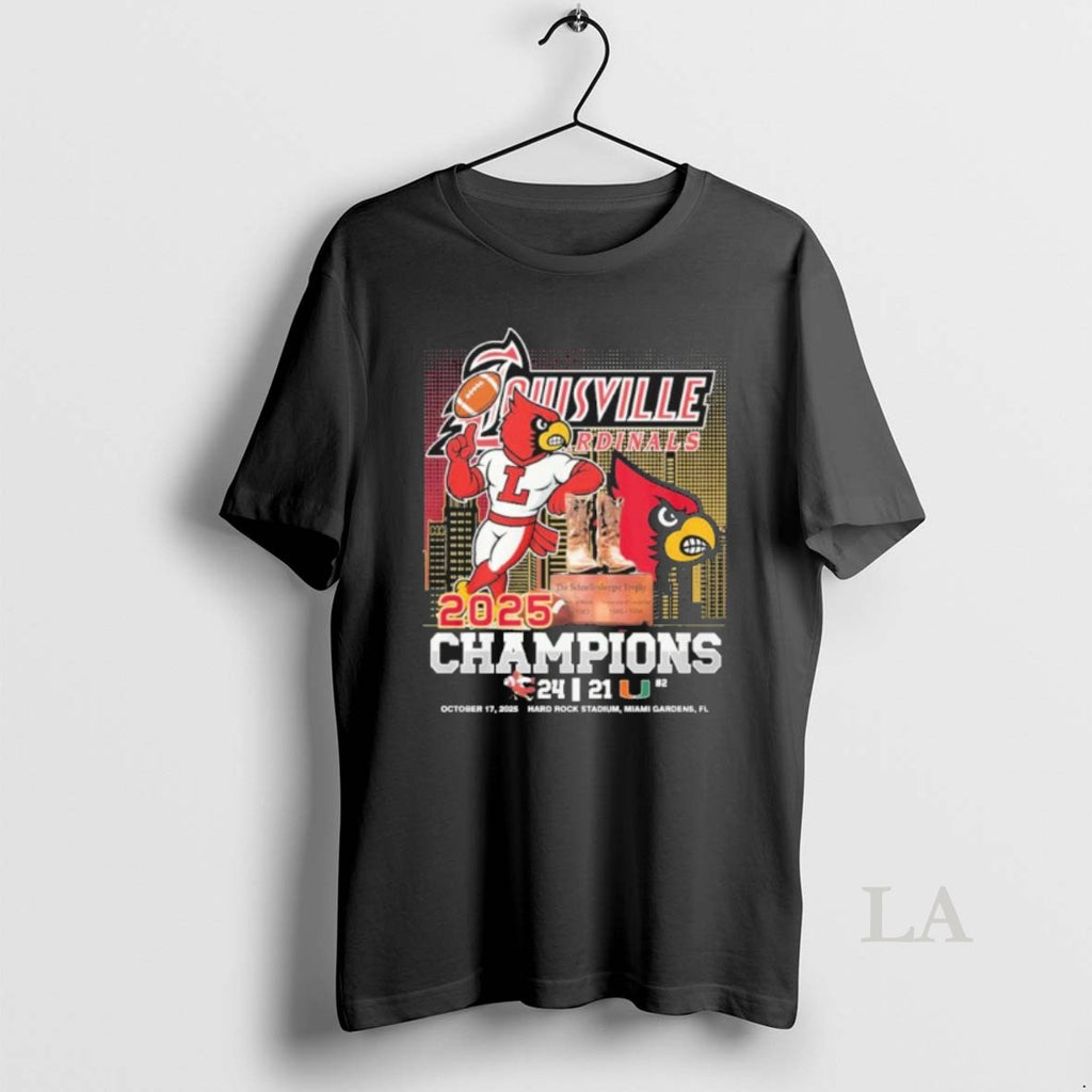 Original Louisville Cardinals 2025 Schnellenberger Trophy Champions Score