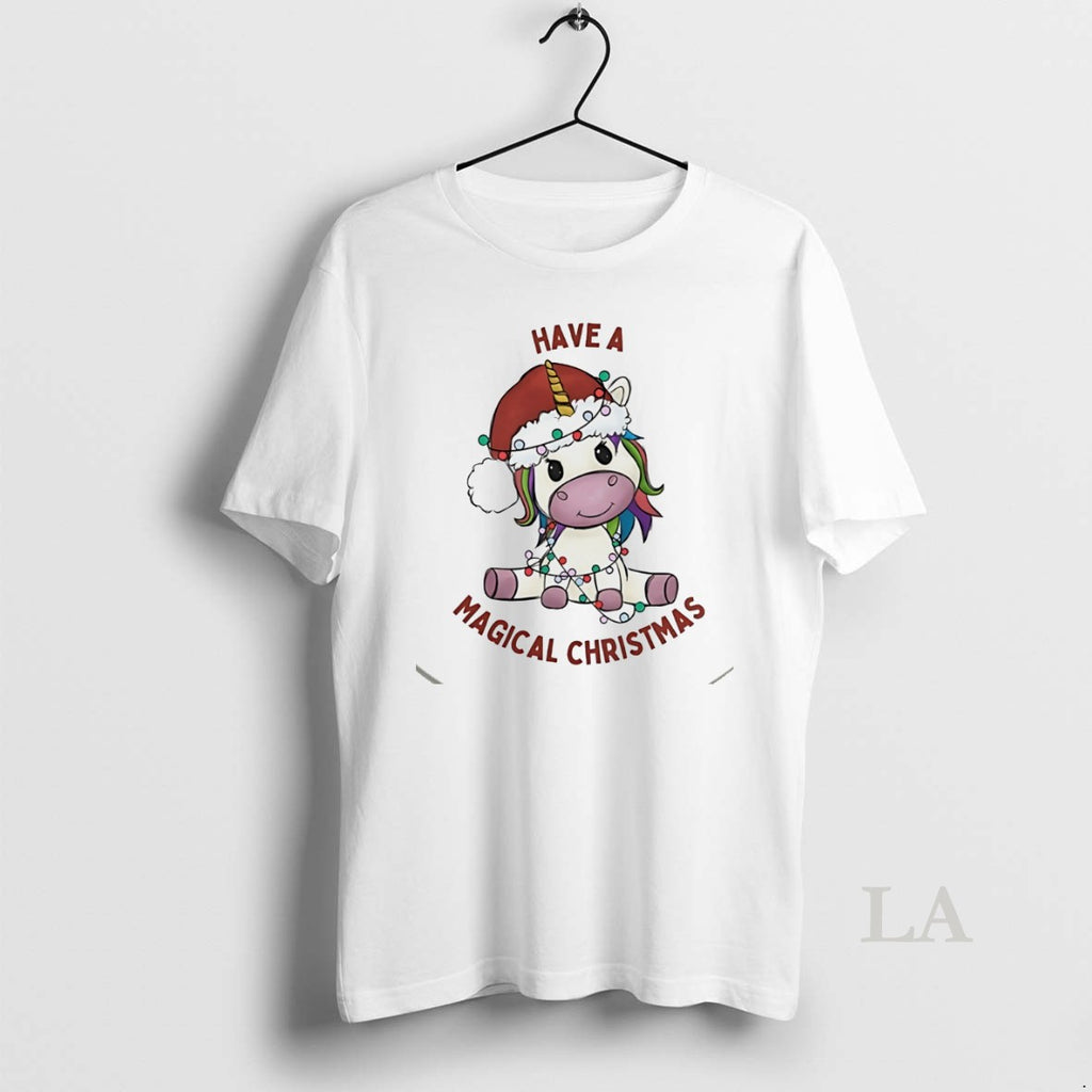 Original Magical Christmas Unicorn Santa Hat Lighted White