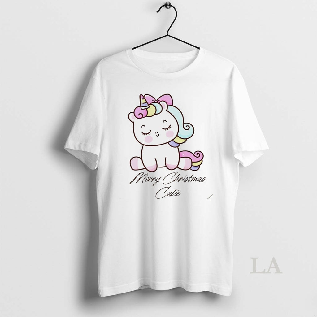 Original Merry Christmas Cutie Unicorn White