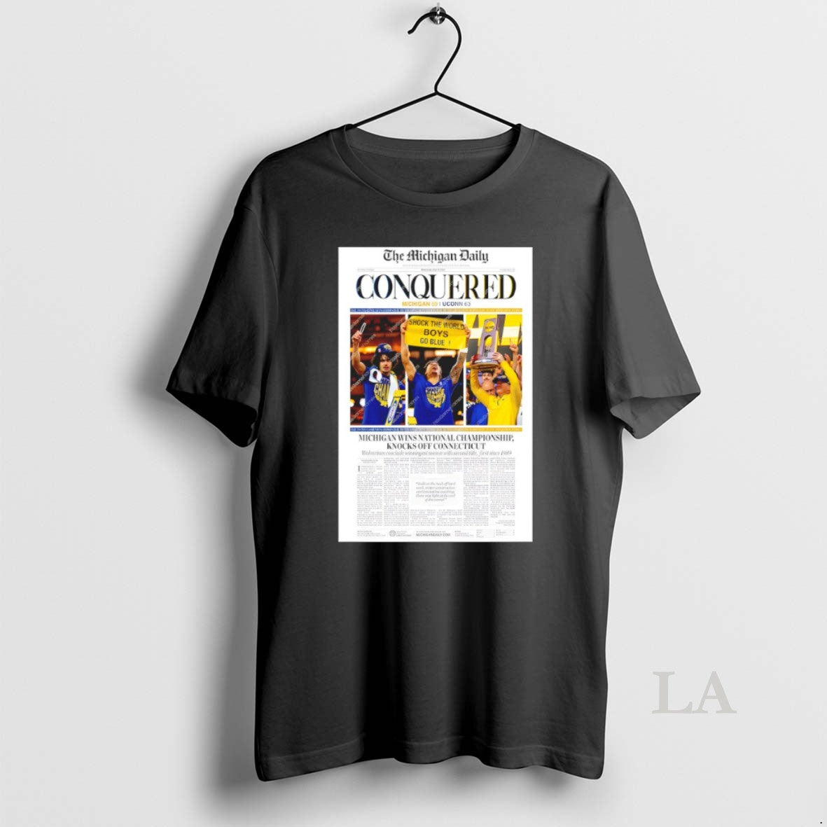 Original Michigan Wolverines Conquered National Championship Framed Newspaper The Michigan Daily
