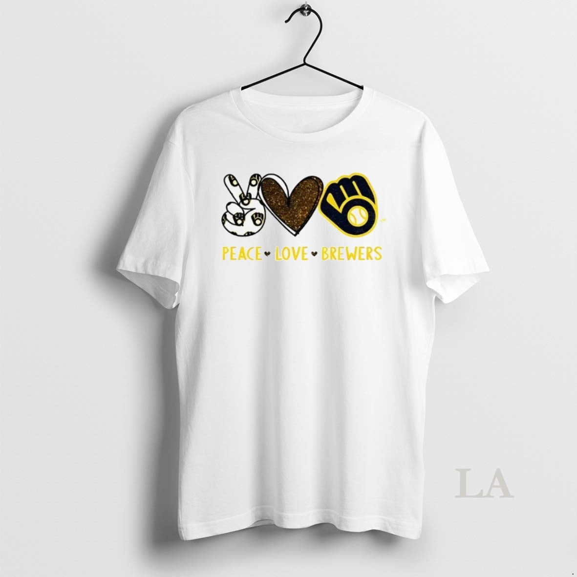 Original Milwaukee Brewers Baseball Peace Love Brewers Logo