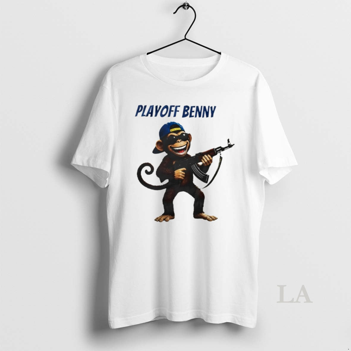 Original Monkey Holding Gun Playoffs Benny Meme
