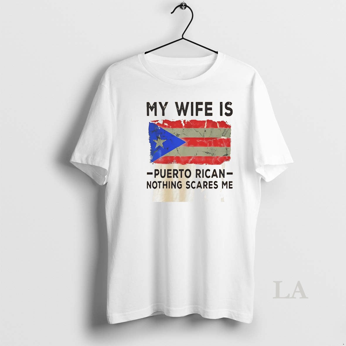 Original My Wife Is Puerto Rican Nothing Scares Me Usa Flag