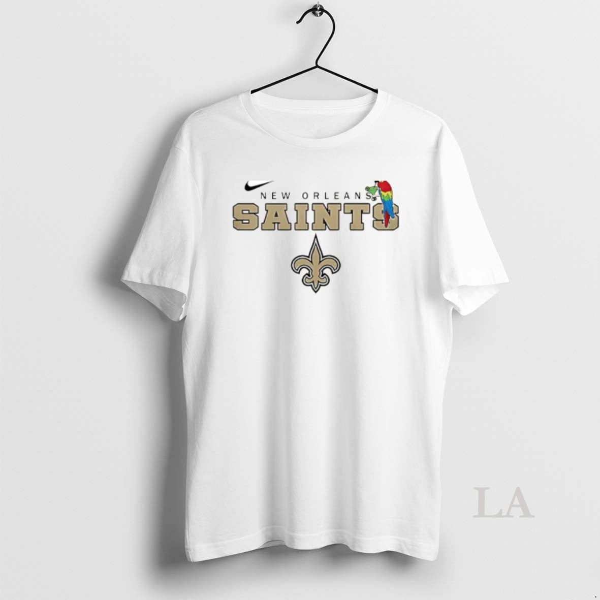 Original New Orleans Saints Parrot Drinking Cocktail Logo
