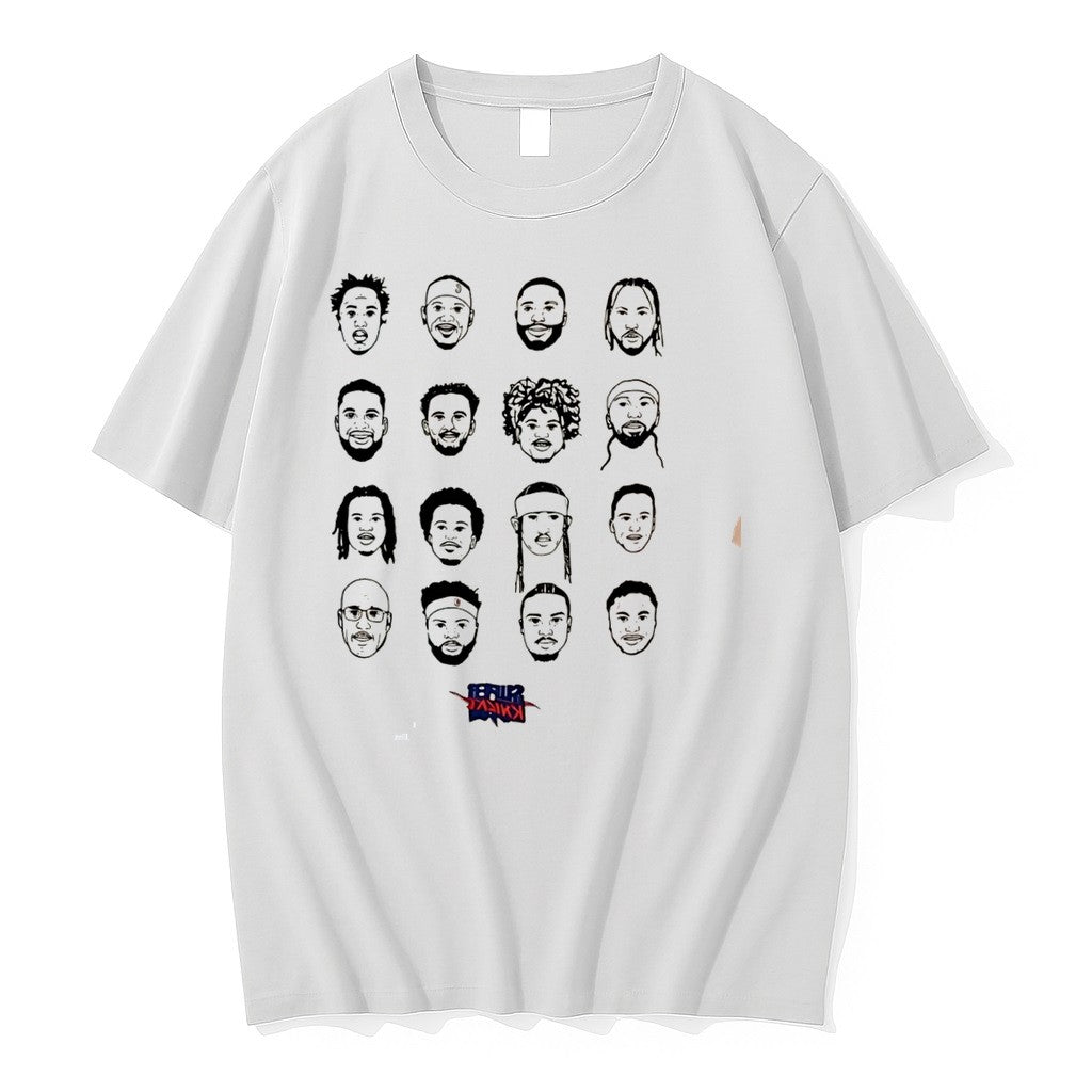Original New York Knicks Player Portrait White Graphic Tee Tshirts Jpg