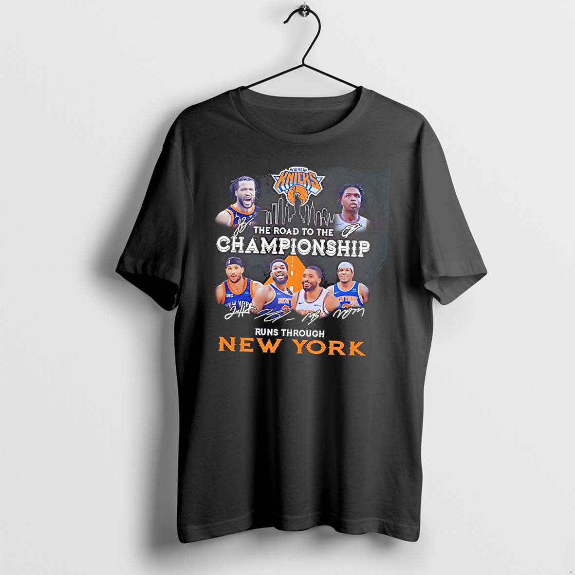 Original New York Knicks The Road To The Championship Runs Through New York Graphic Tee