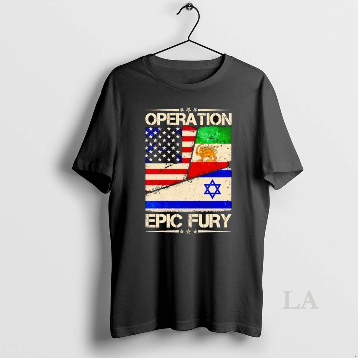 Original Operation Epic Fury America Iran And Israe Flag