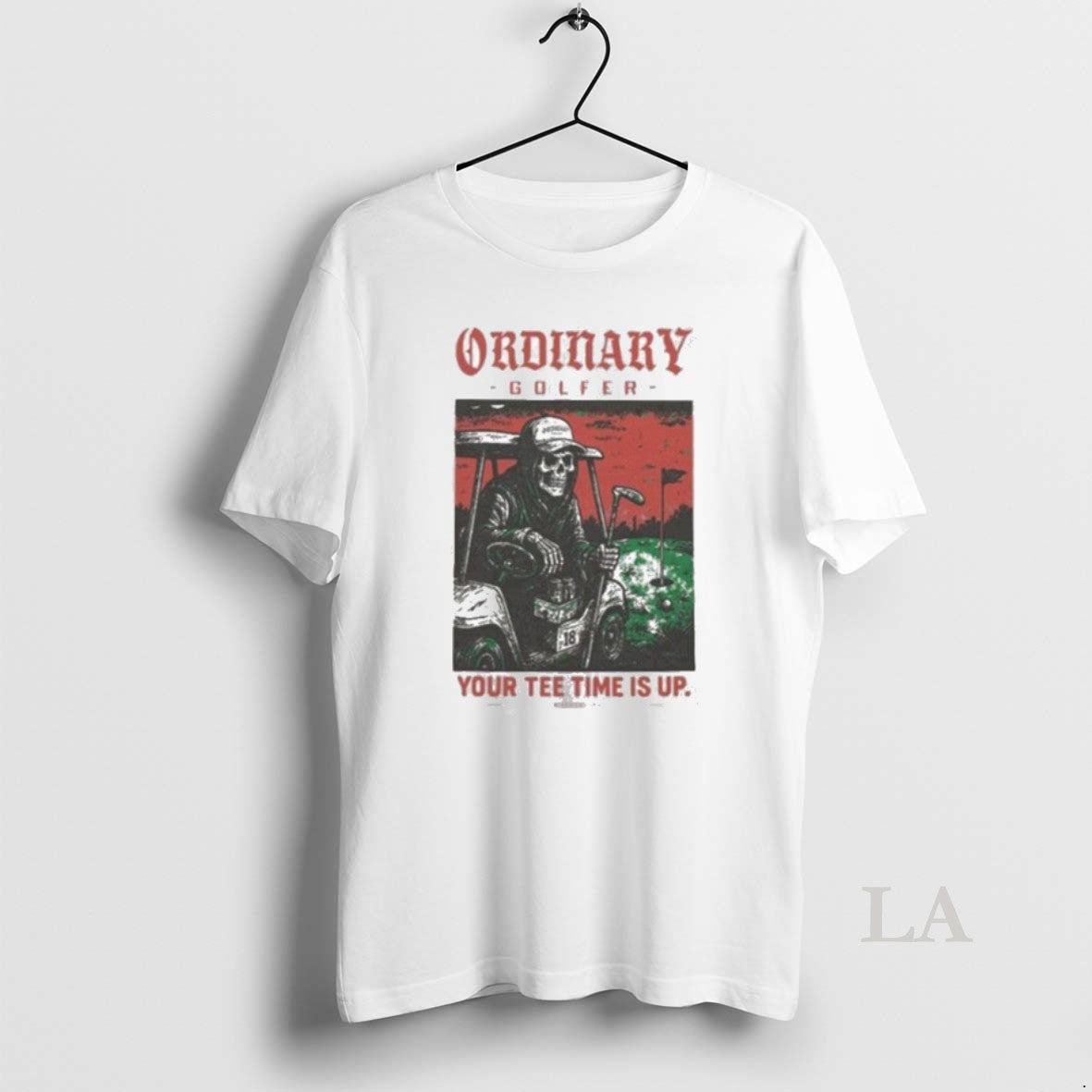 Original Ordinary Golfer Your Tee Time Is Up Skeleton