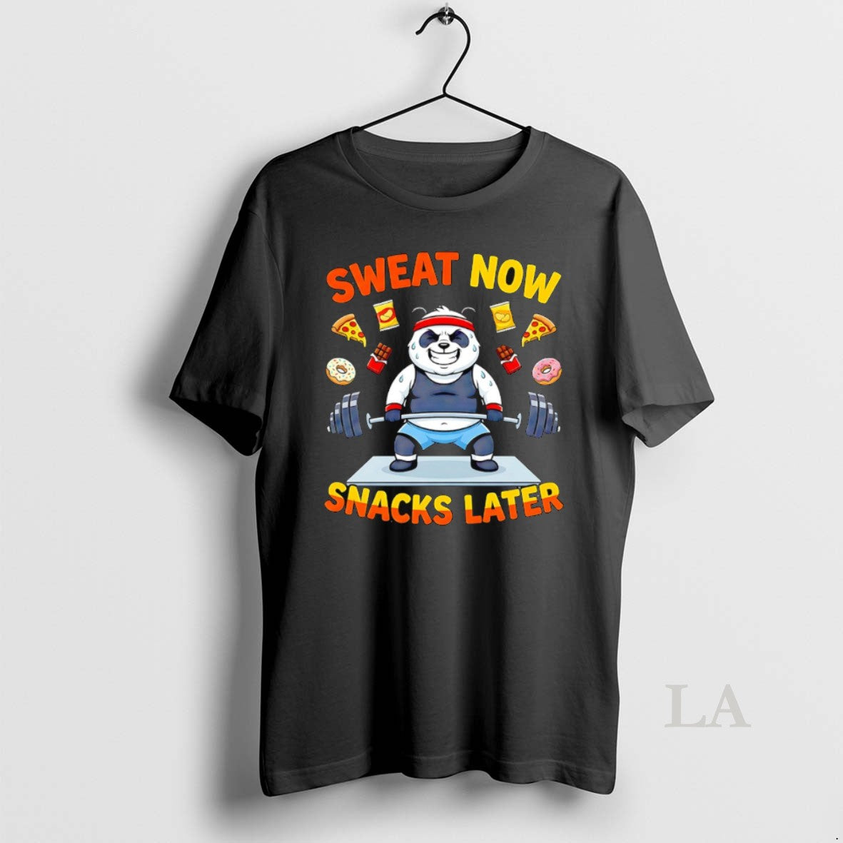 Original Panda Deadlift Lifting Weight Sweat Now Snacks Later Dont Eat Fast Food
