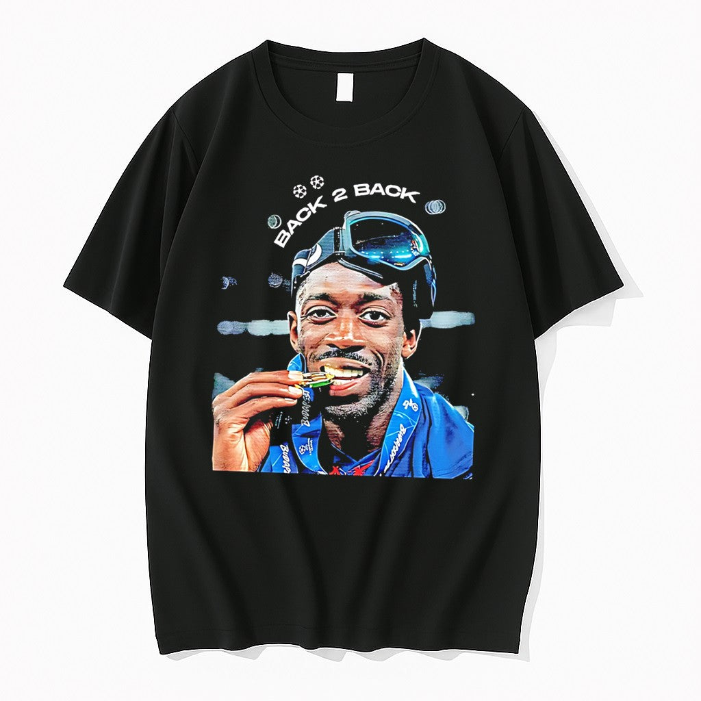 Original Paris Saint Germain Ousmane Dembele Back 2 Back Graphic Tee Tshirts