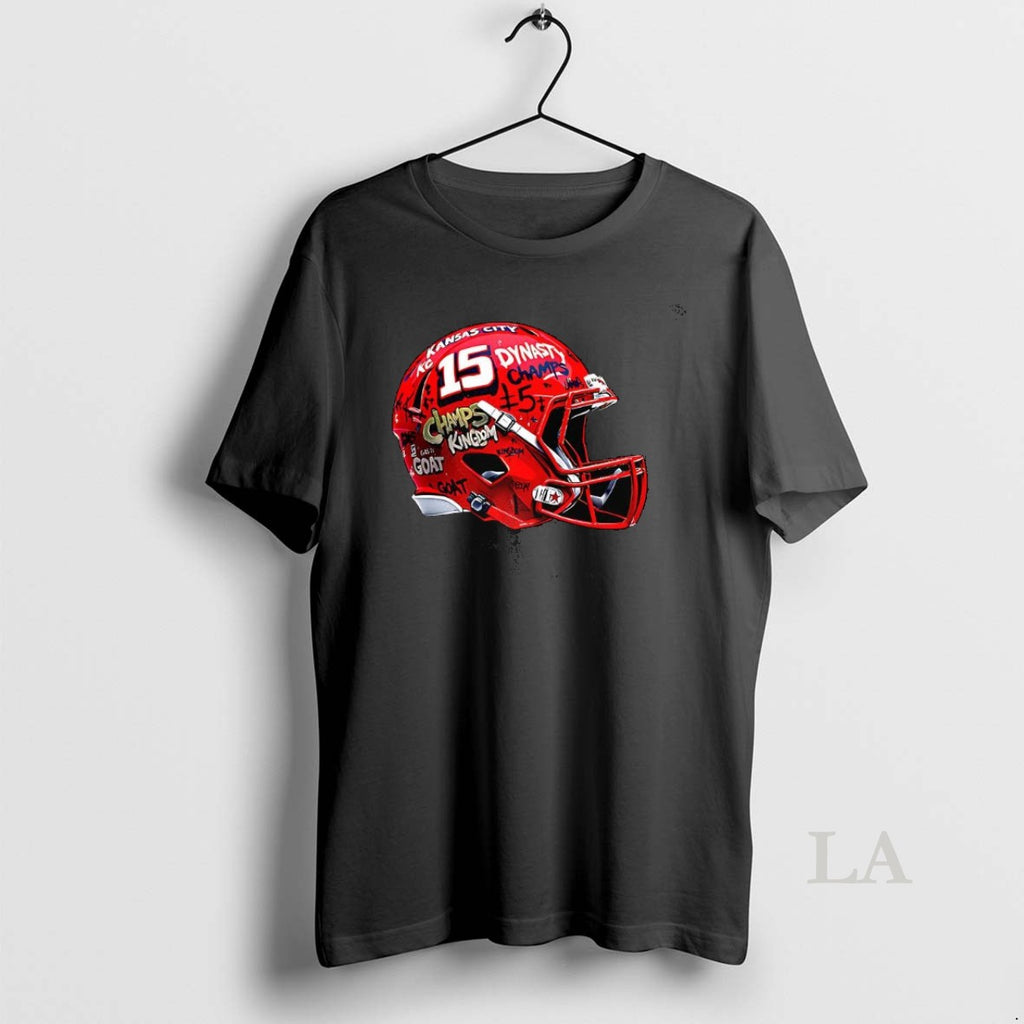 Original Patrick Mahomes Kansas City Chiefs Football 15 Graffiti Helmet