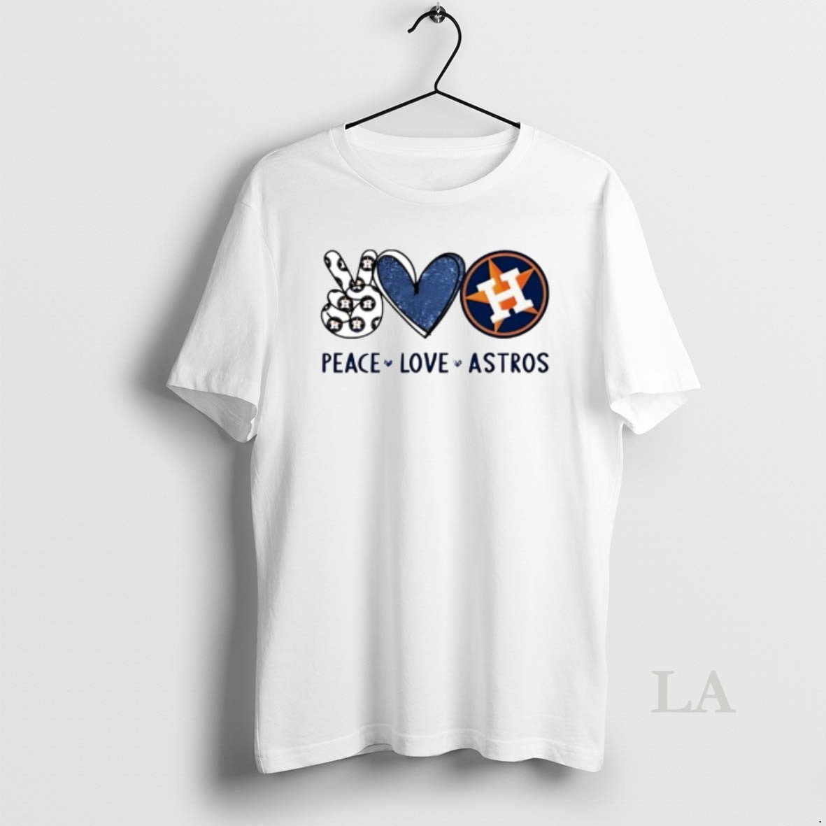 Original Peace Love Astros Houston Baseball Star Logo Graphic