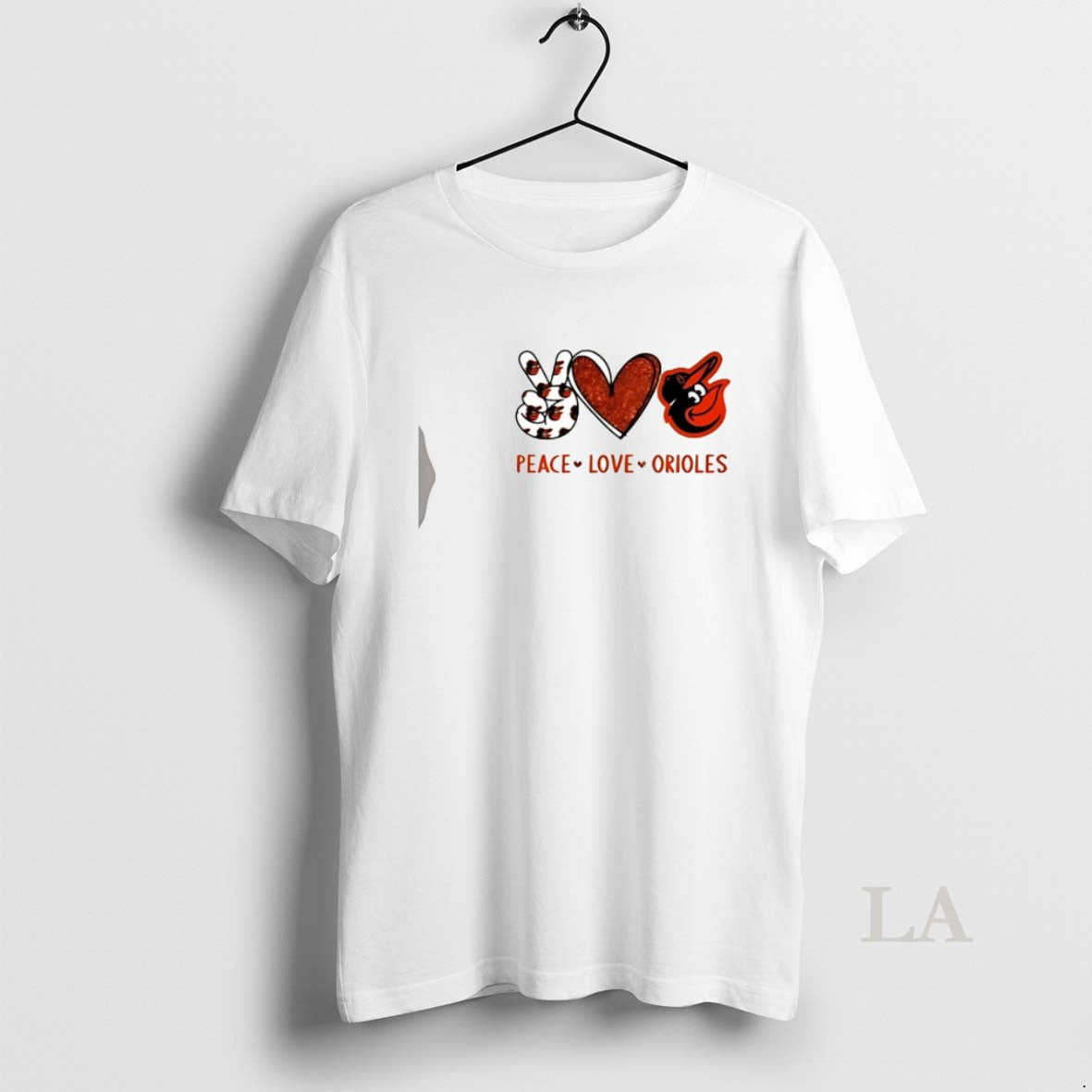 Original Peace Love Orioles Baltimore Baseball Fan Graphic