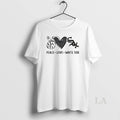 Original Peace Love White Sox Chicago Baseball Fan Graphic