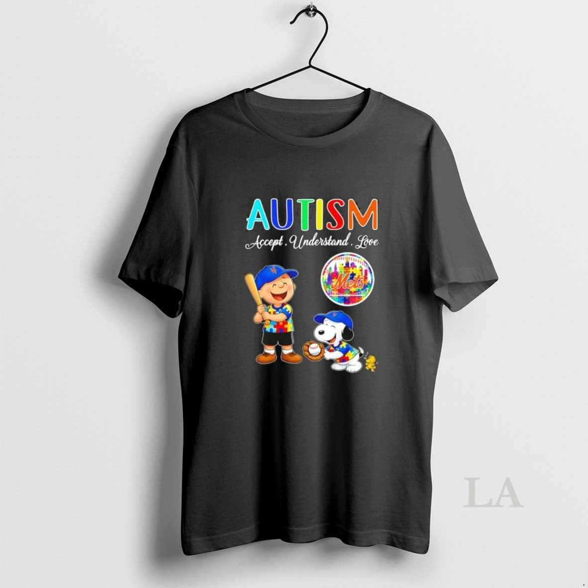 Original Peanuts Charlie Brown X Snoopy Autism Accept Understand Love New York Mets