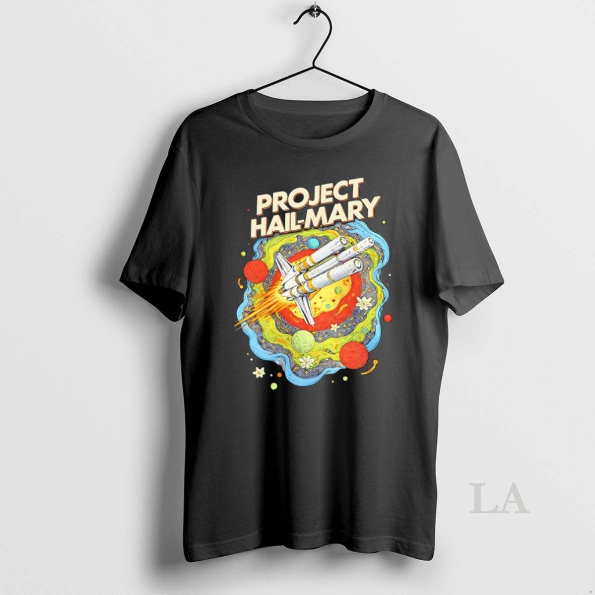Original Project Hail Mary Spacecraft Flying Into Space Graphic