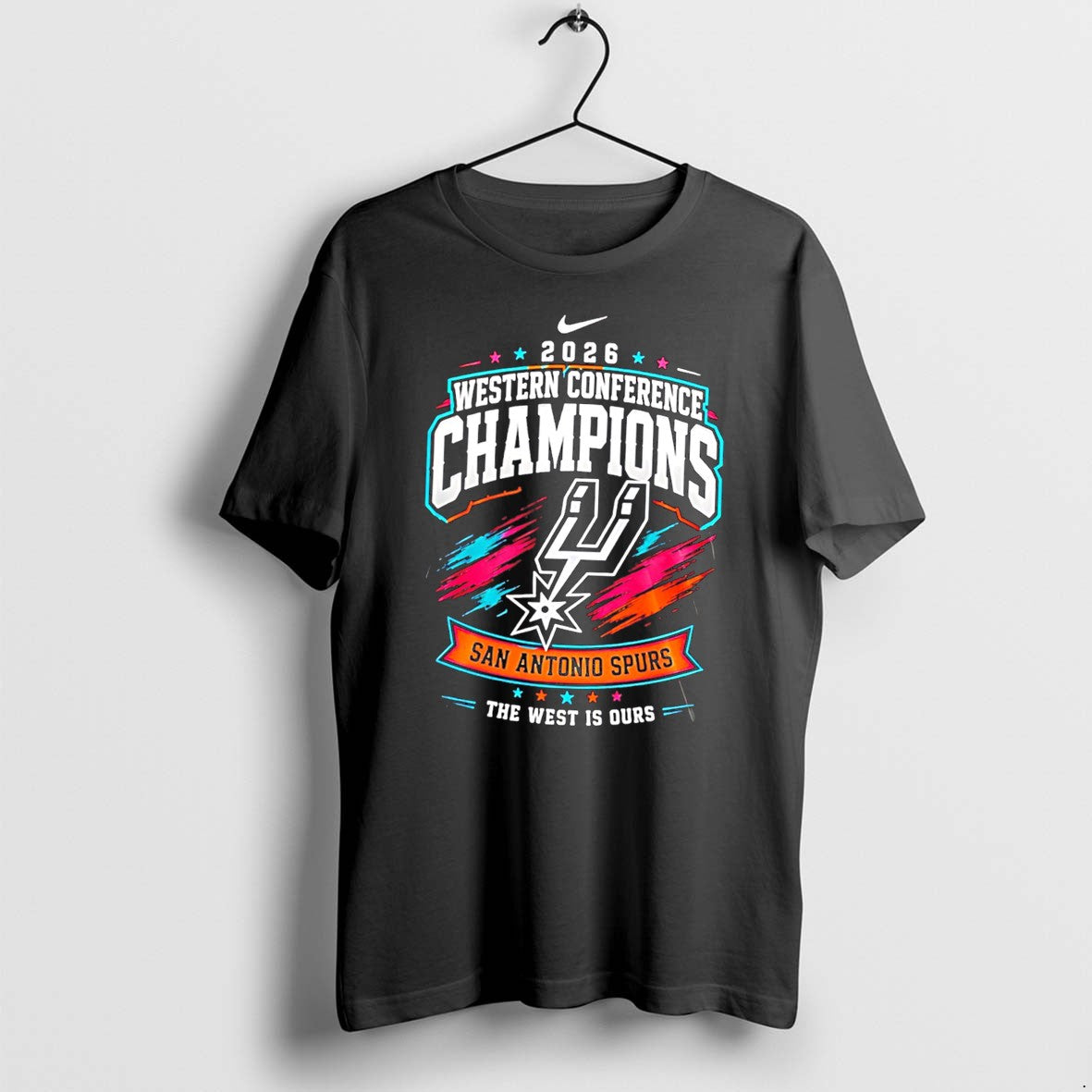Original San Antonio Spurs Nba Western Conference Champions 2026 Graphic Tee Tshirts