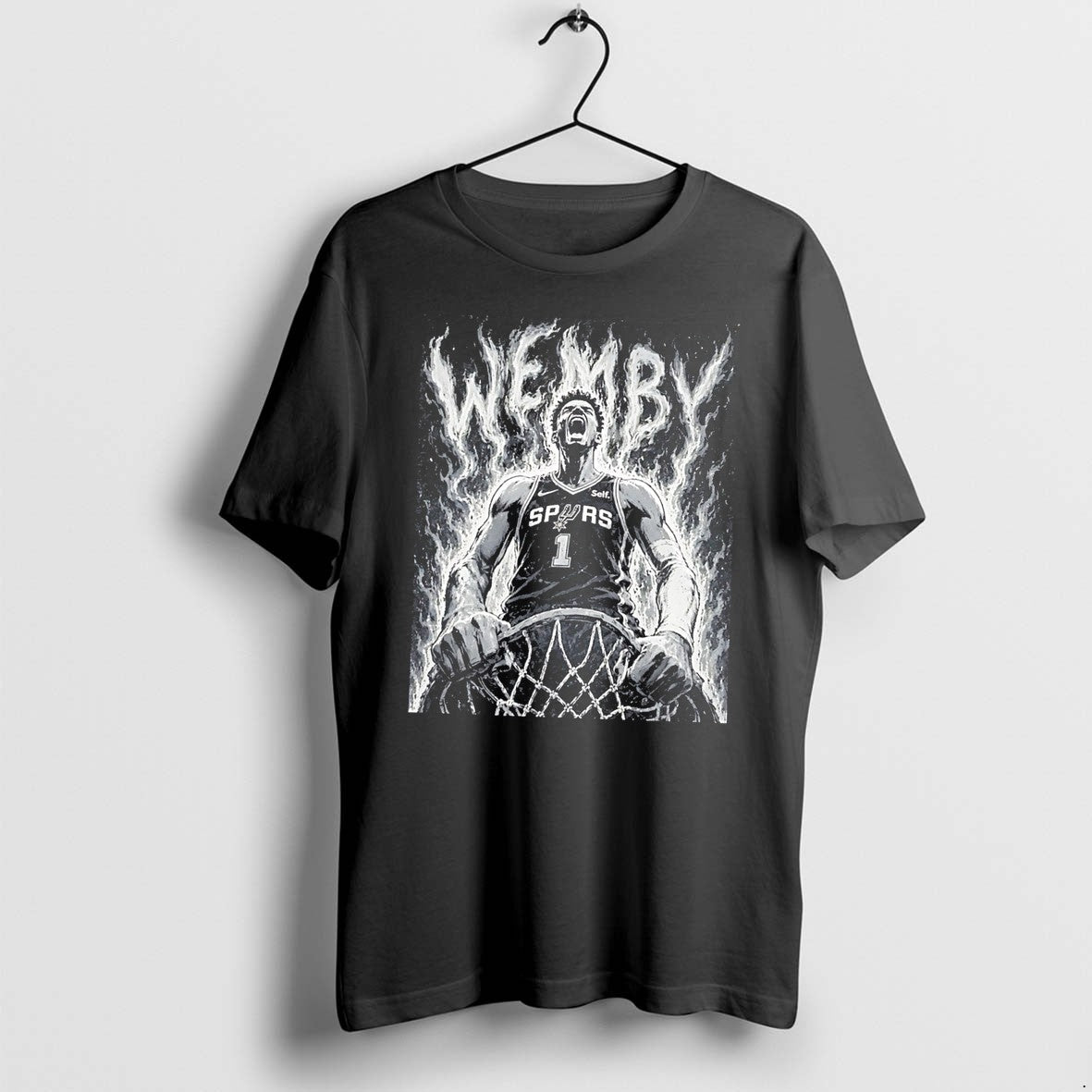 Original San Antonio Spurs Wemby Victor Wembanyama Manga Style Graphic Tee Tshirts
