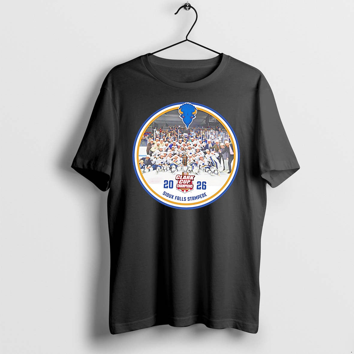 Original Sioux Falls Stampede 2026 Clark Cup Champions All Team Graphic Tee Tshirts