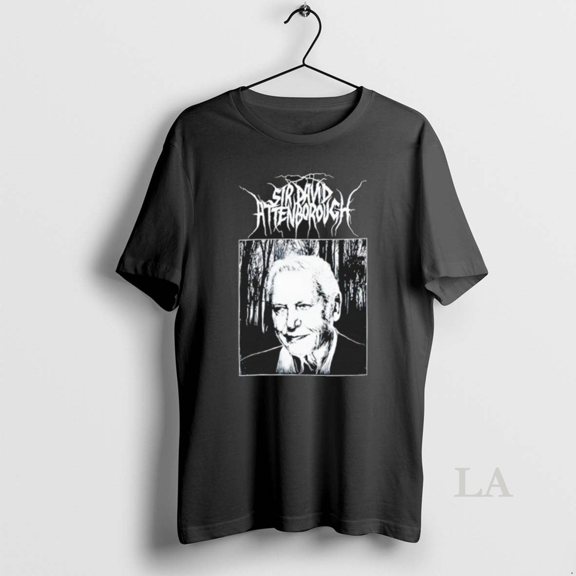 Original Sir David Attenborough Black Metal Vintage
