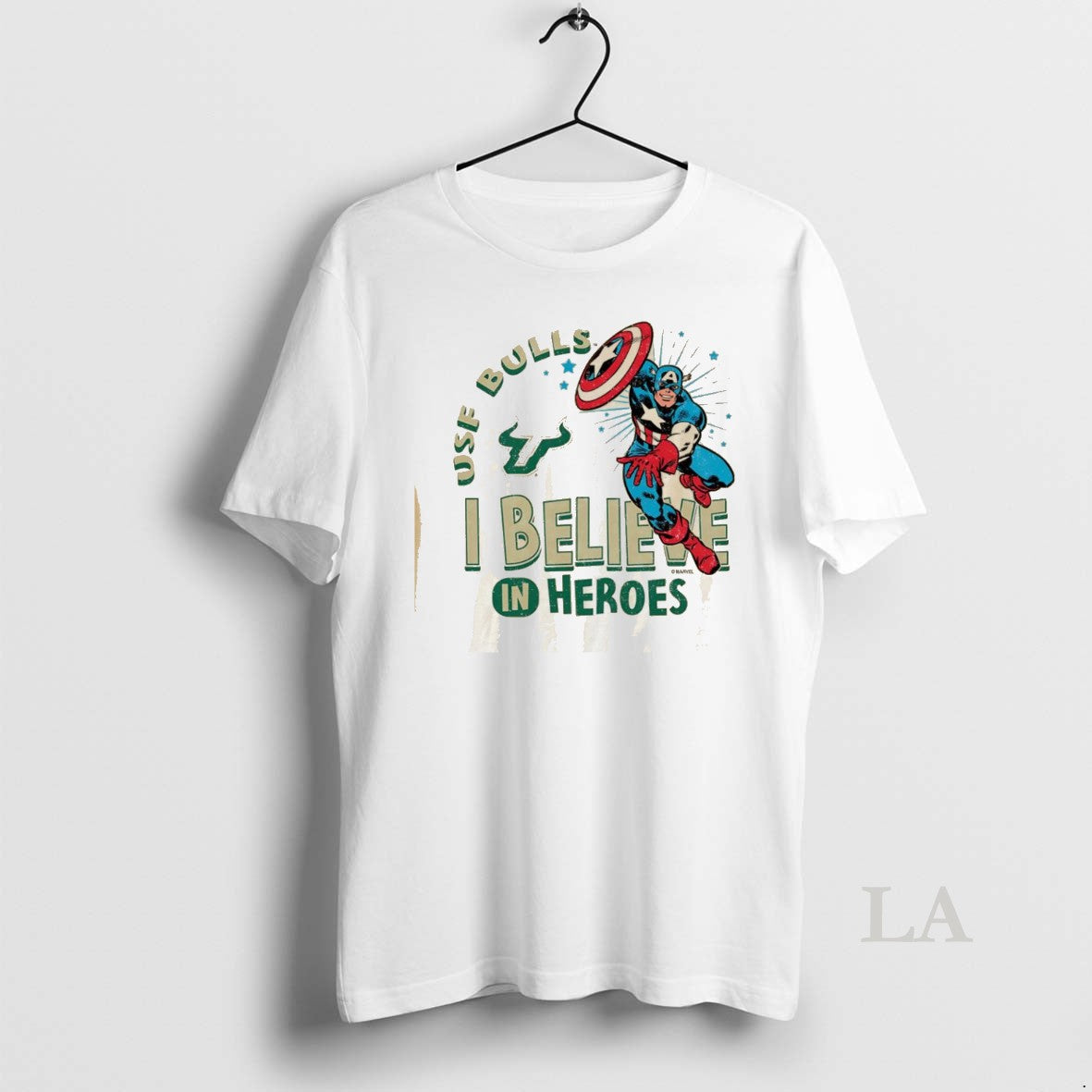Original South Florida Bulls Captain America Marvel I Believe In Heroes
