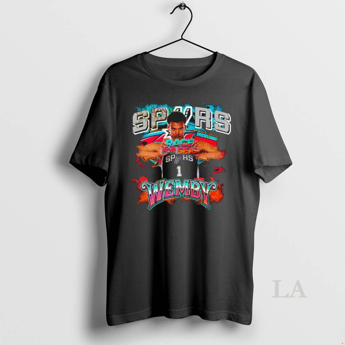 Original Spurs Race For Seis Spurs Victor Wembanyama