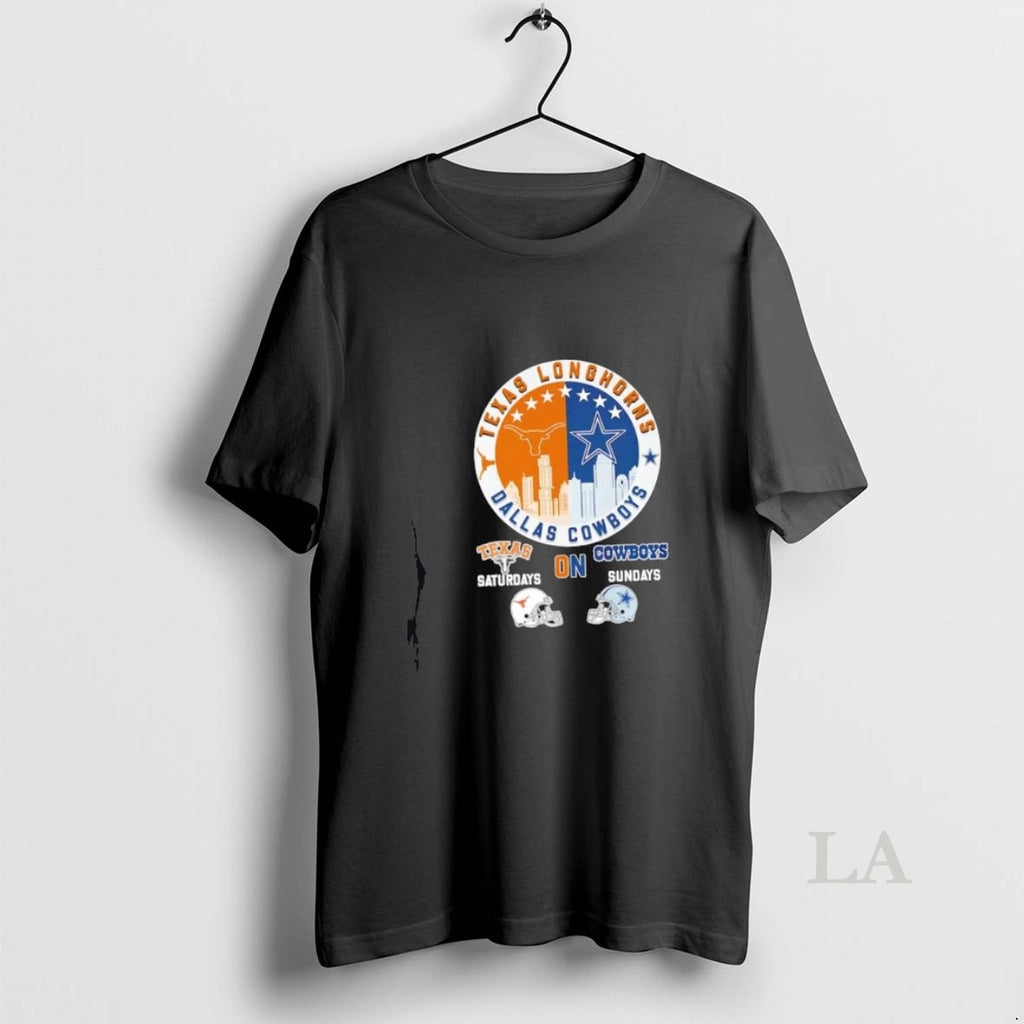 Original Texas Longhorns Saturdays On Dallas Cowboys Sundays Skyline