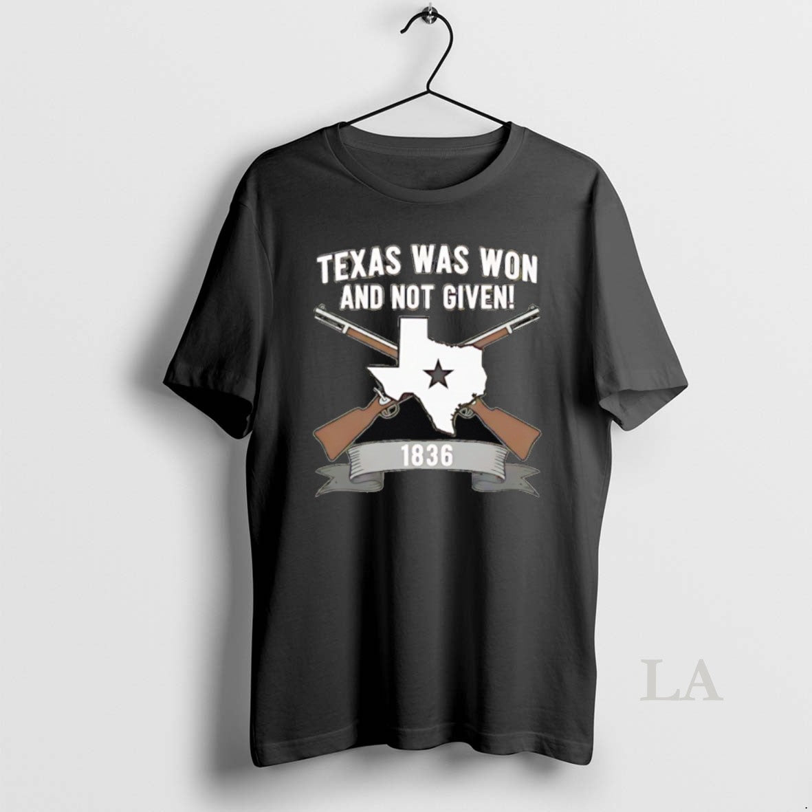 Original Texas Was Won And Not Given Esst 1836 Gun And Map Vintage