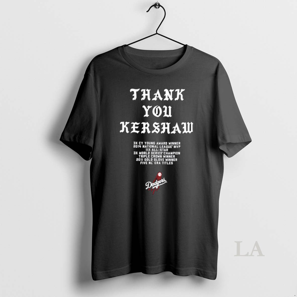 Original Thank You Clayton Kershaw Los Angeles Dodgers Mlb Achievements Achieved