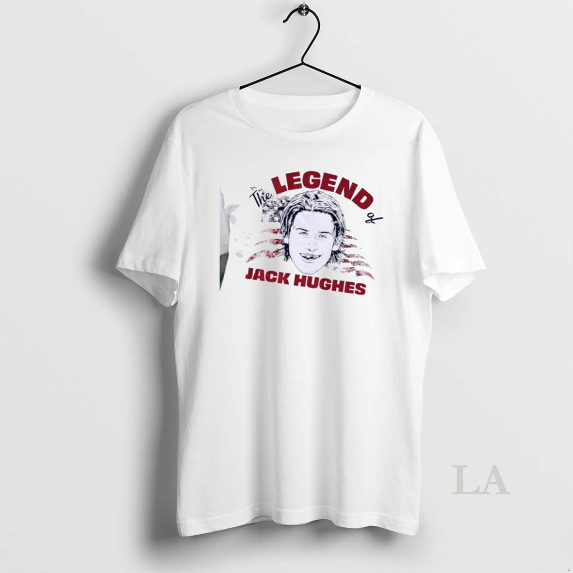 Original The Legend Of Jack Hughes Usa Flag