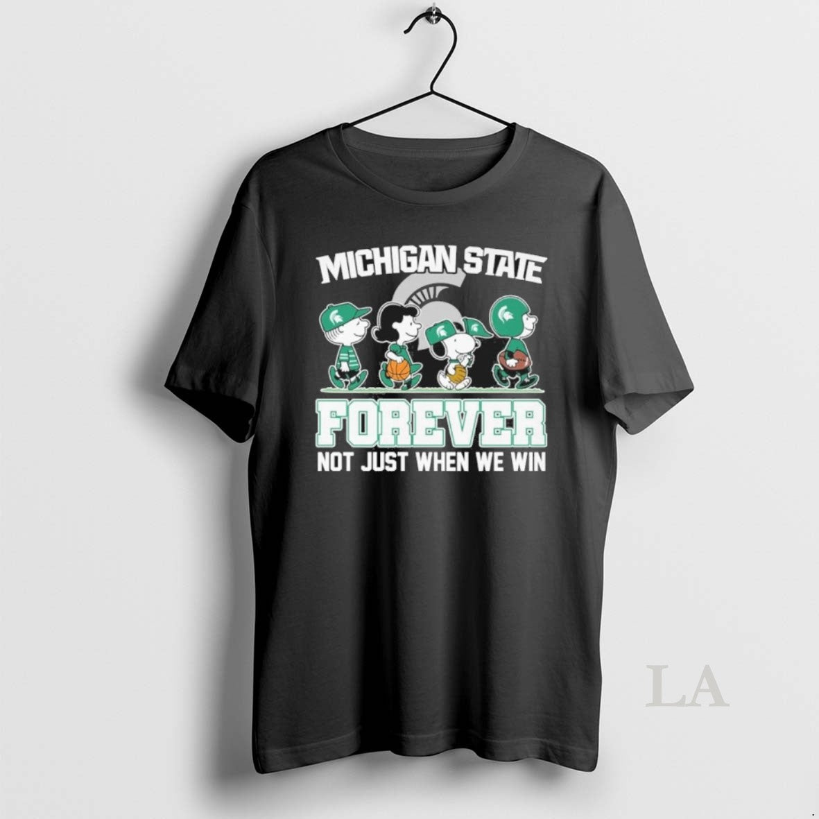 Original The Peanuts Characters X Michigan State Spartans Basketball