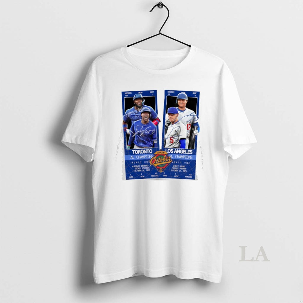 Original Toronto Blue Jays Vs Los Angeles Dodgers 2025 Ws Matchup October Tickets
