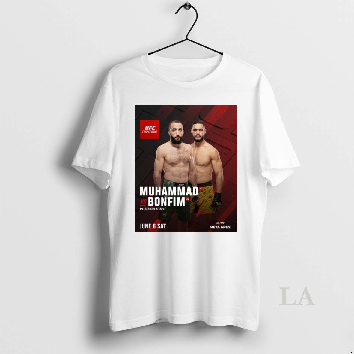 Original Ufc Fight Night Belal Muhammad Vs Gabriel Bonfim Welterweight Bout June 6 2026