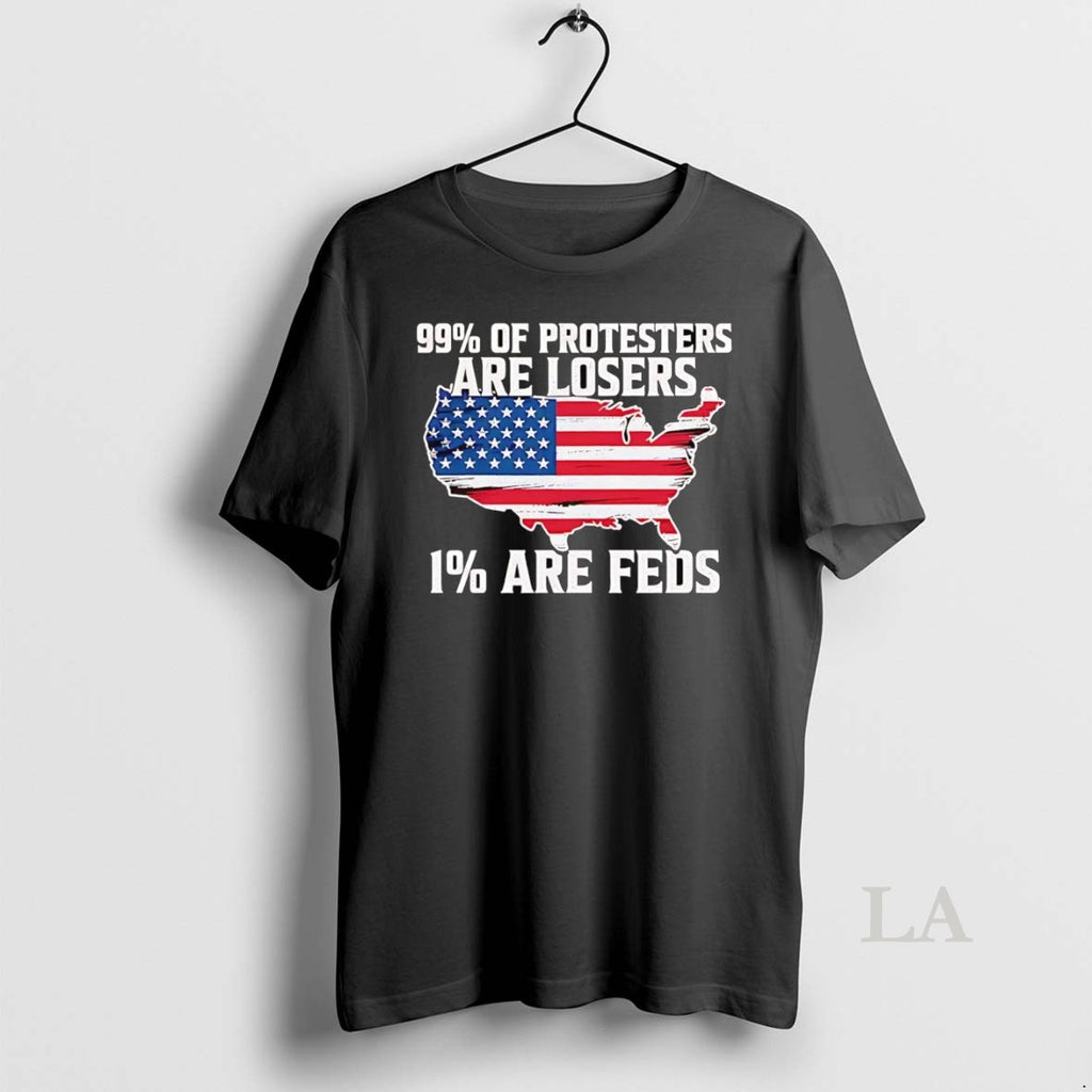 Original Us Flag 99 Percent Of Protesters Are Losers 1 Percent Are Red