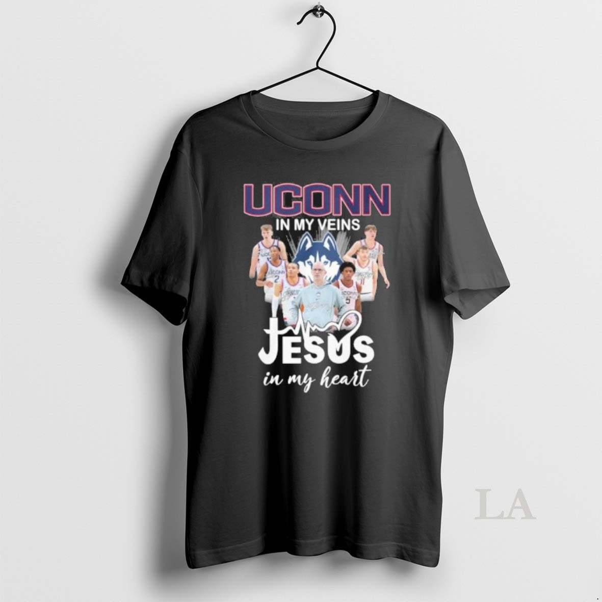 Original Uconn Huskies Basketball In My Veins Jesus In My Heart