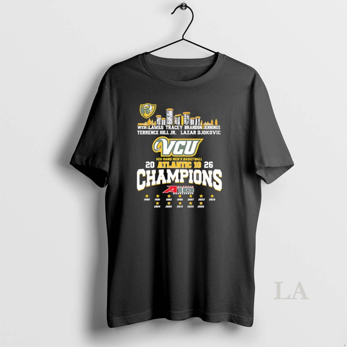Original Vcu Rams Mens Basketball 2026 Atlantic 10 Champions Skyline City