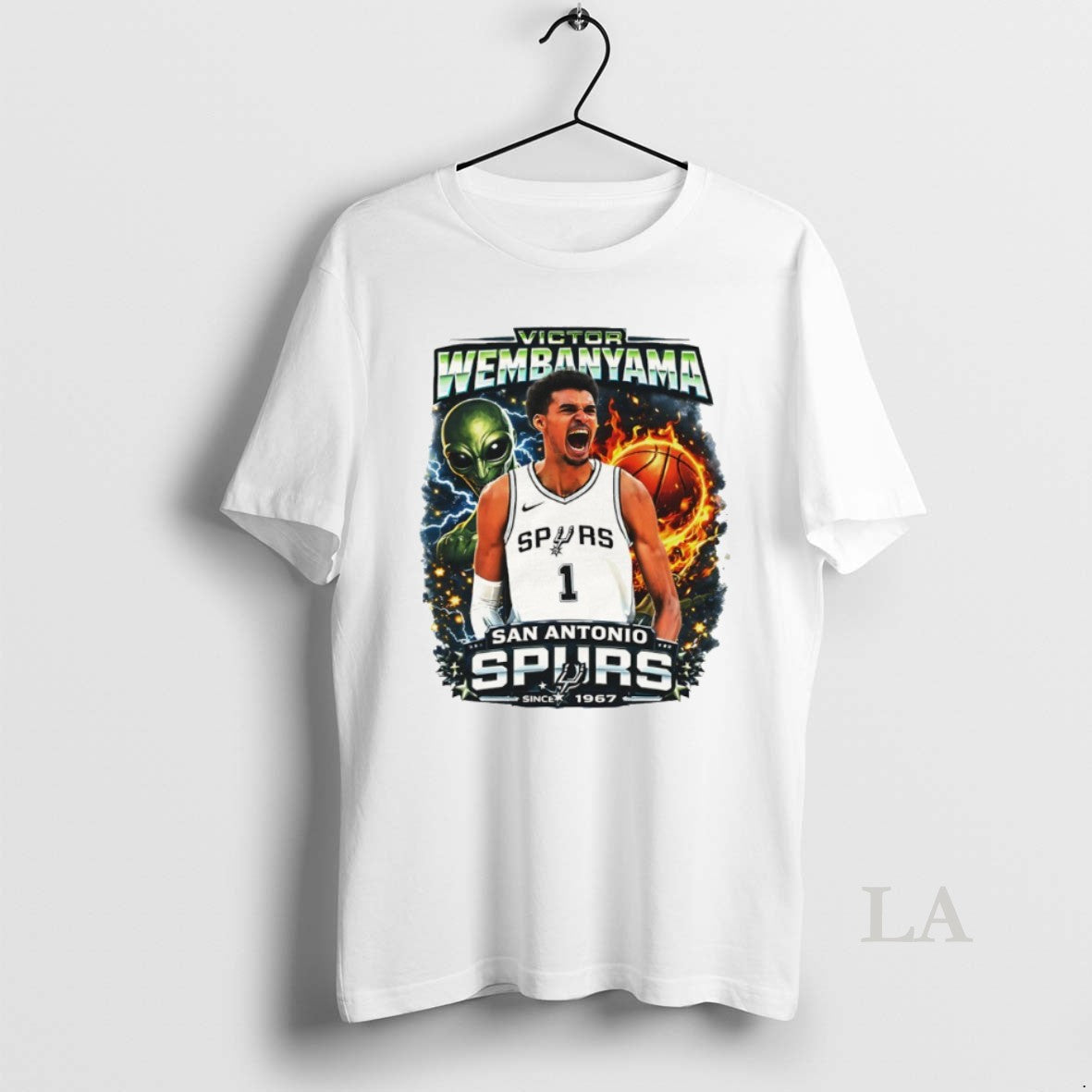 Original Victor Wembanyama The Alien San Antonio Spurs Basketball Since 1967