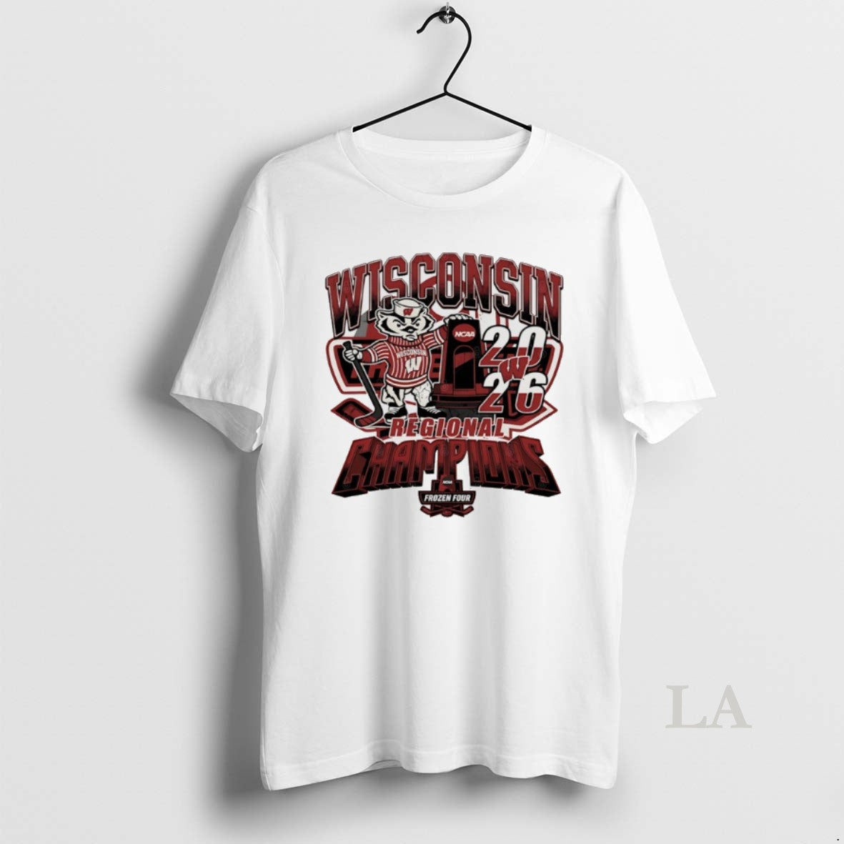 Original Wisconsin Badgers 2026 Ncaa Mens Hockey Regional Champions Mascot Trophy