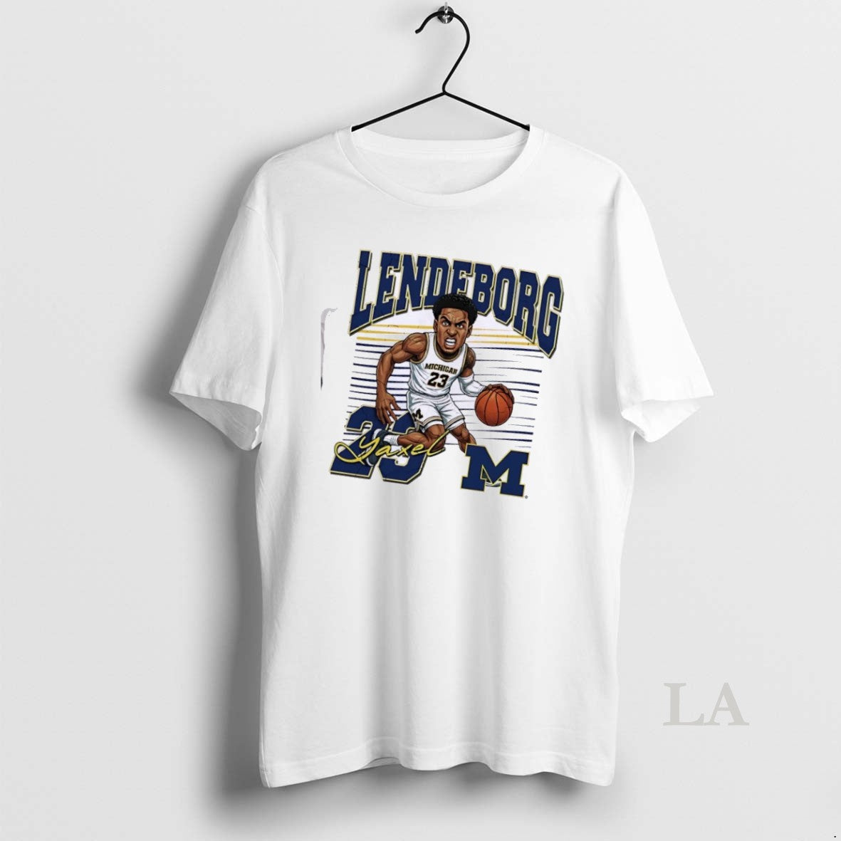 Original Yaxel Lendeborg University Of Michigan Basketball Caricature
