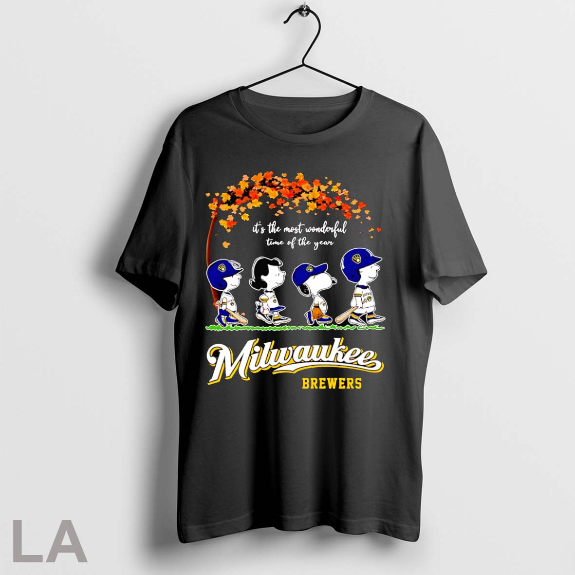Peanuts Its The Most Wonderful Time Of The Year Milwaukee Brewers T Shirt