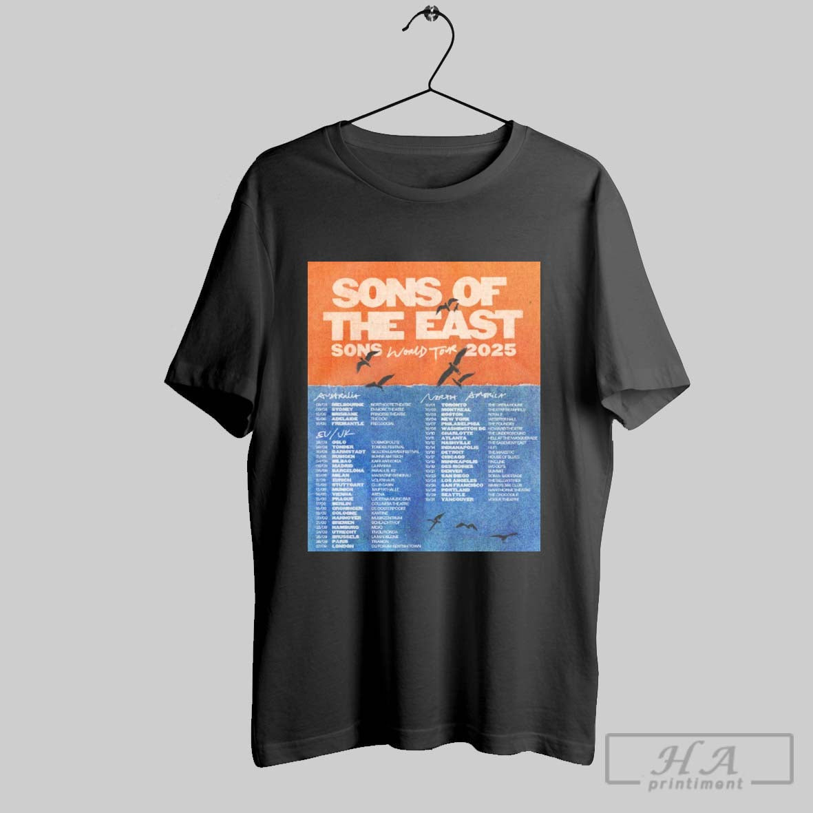 Poster Sons Of The East Sons World Tour 2025 Australia Eu Uk North America