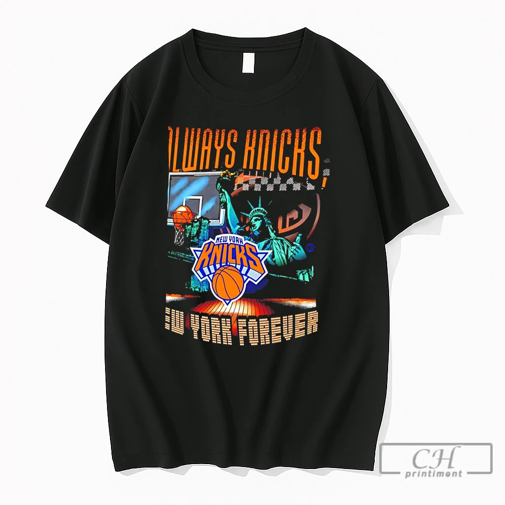 Premium Always Knicks New York Knicks Forever Logo Graphic Tee
